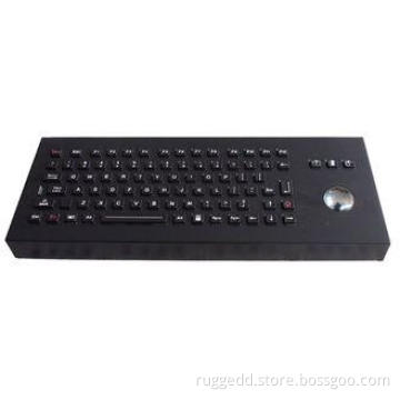 Salt fog proof black backlit stand alone ruggedized keyboar